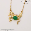 41508 China venta caliente producto moda joyería oro caballo malay jade oro plateó el collar de la joyería